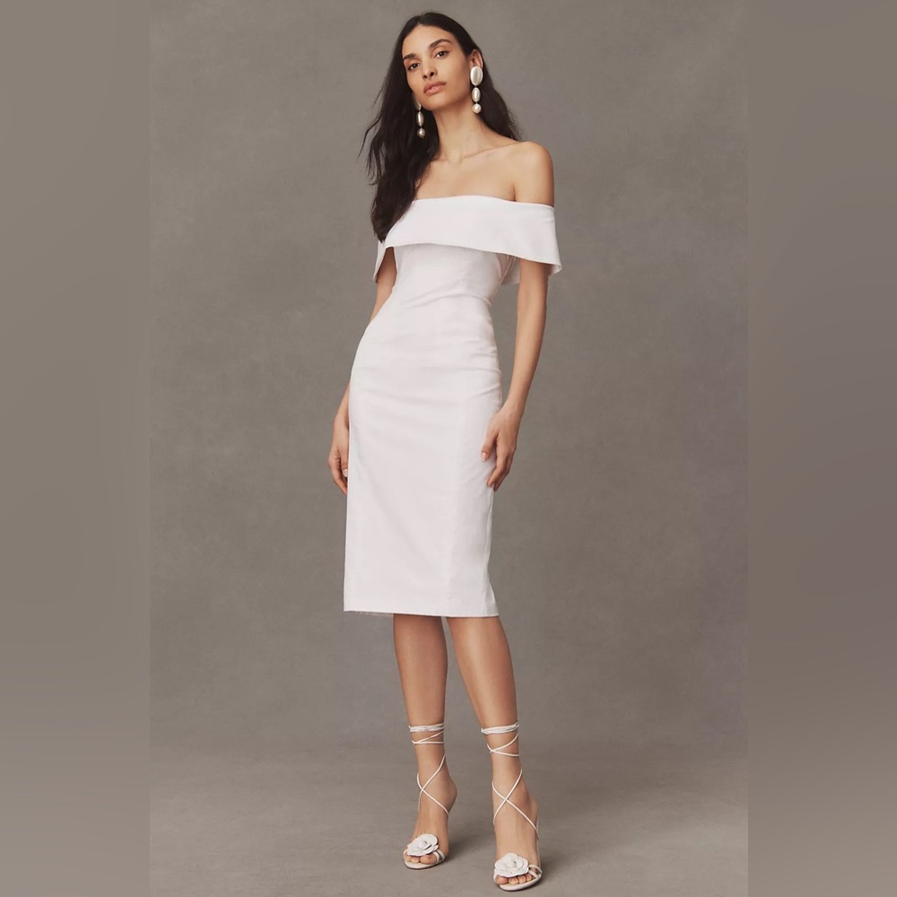 BHLDN NWT Anthropologie Ingrid Off-The-Shoulder Dress